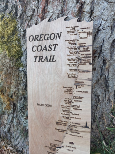 Oregon Coast Trail Wood Map