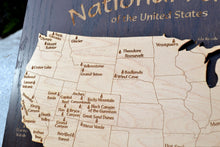 National Parks of the US Wood Map